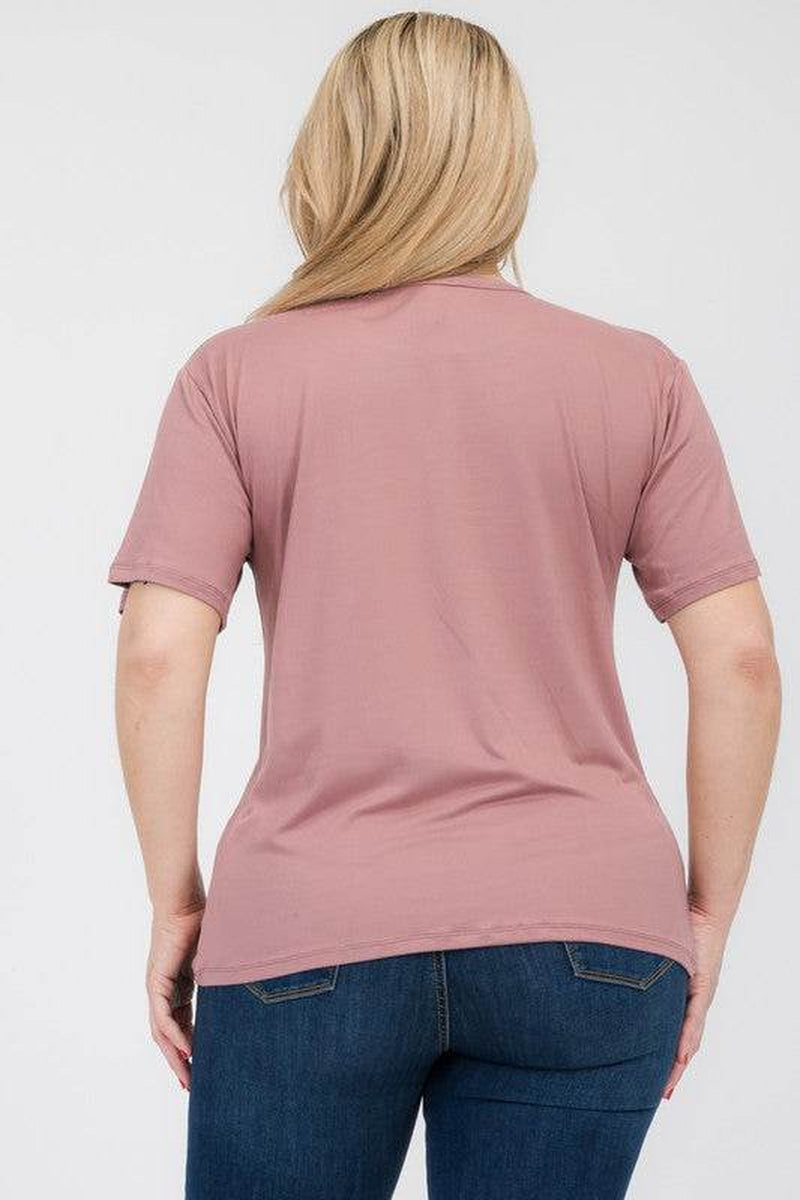 Plus Size Basic Short Sleeve T-Shirt