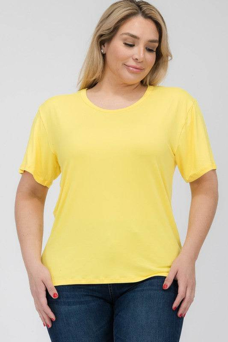 Plus Size Basic Short Sleeve T-Shirt