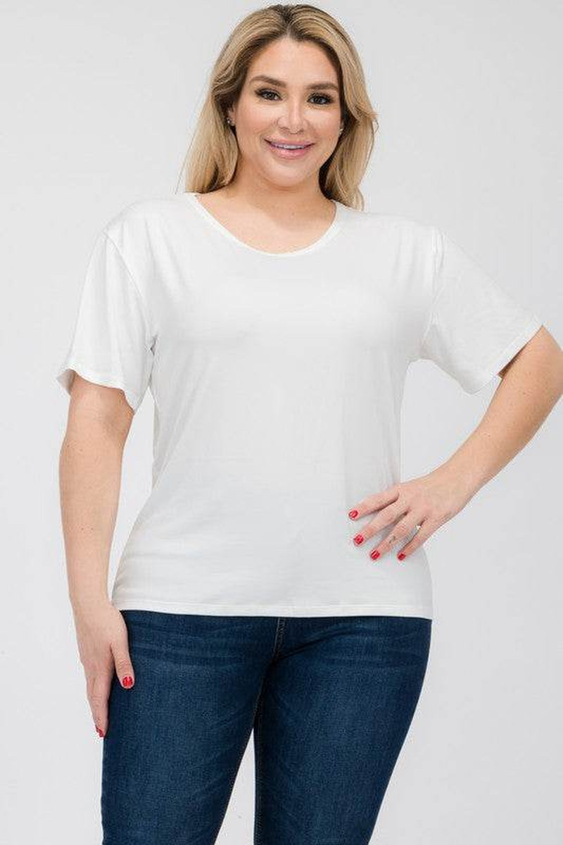 Plus Size Basic Short Sleeve T-Shirt